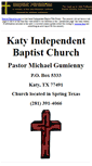 Mobile Screenshot of katy.independent-baptist-church.us