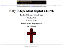 Tablet Screenshot of katy.independent-baptist-church.us